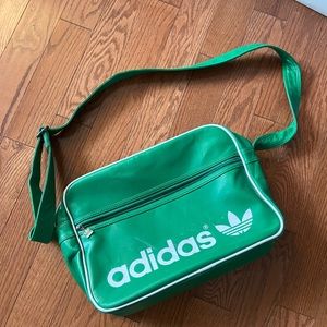 Vintage Adidas 90s green side bag